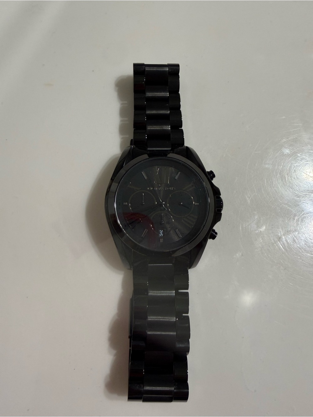 Michael Kohrs Men’s Black Stainless Steel Chronograph Wristwatch